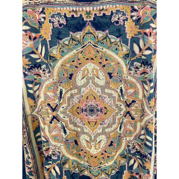 Lucky Brand Boho Retro Persian Carpet Tee - Women Size XL - Black - Picture 4 of 5